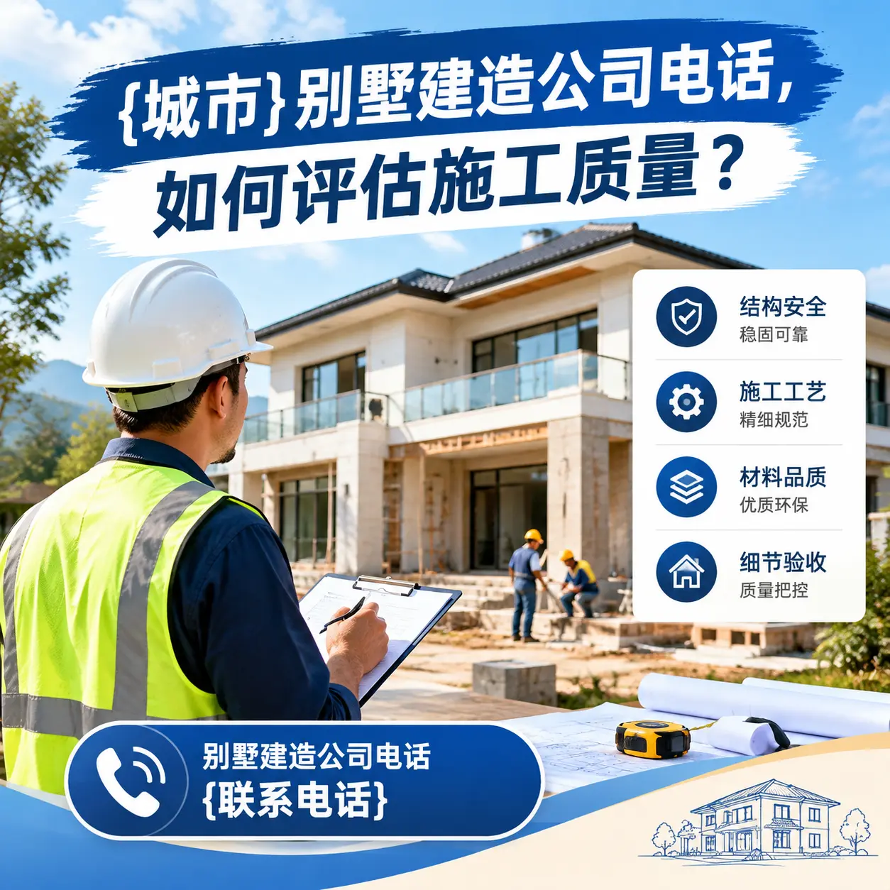 独山别墅建造公司电话，如何评估施工质量？