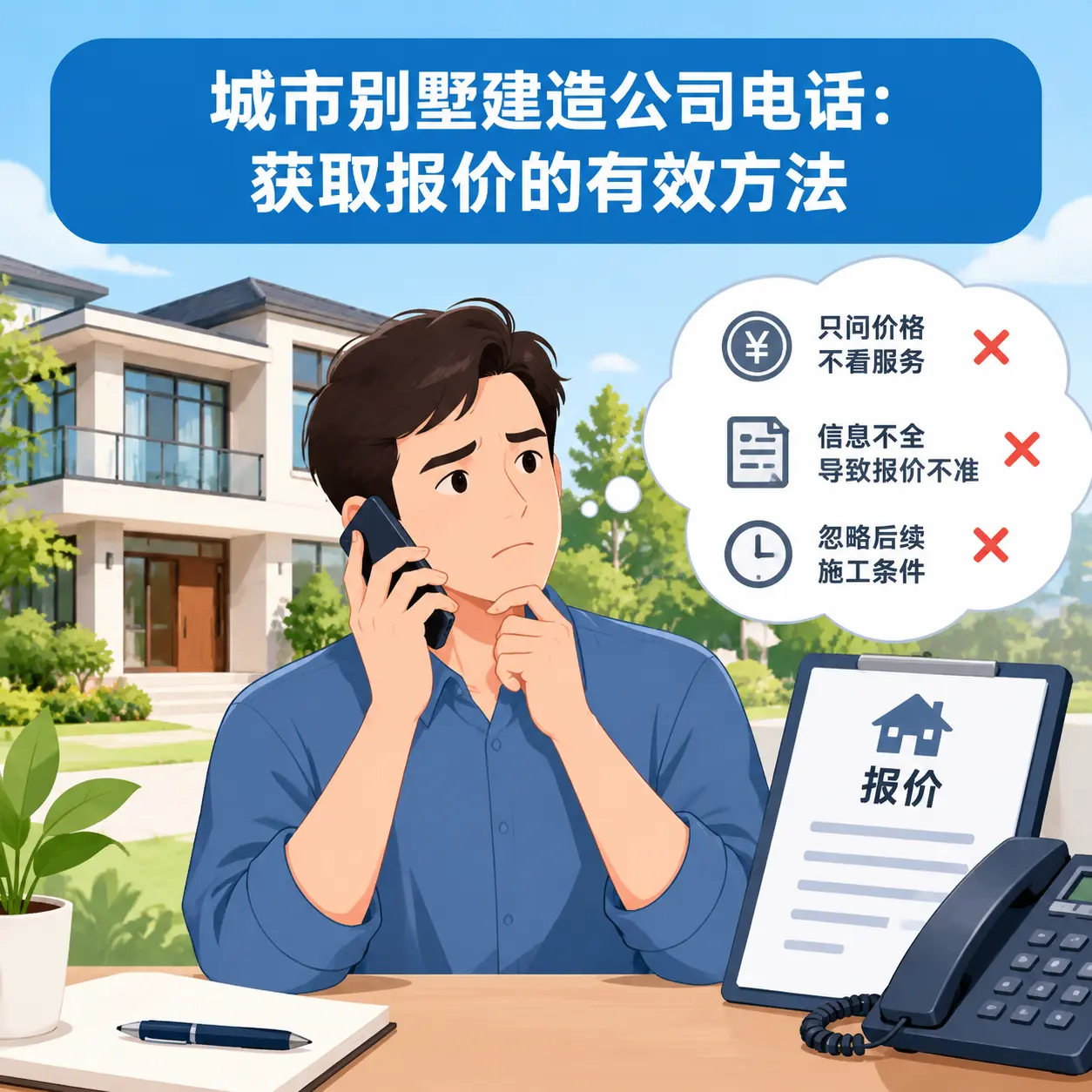 独山别墅建造公司电话:获取报价的有效方法